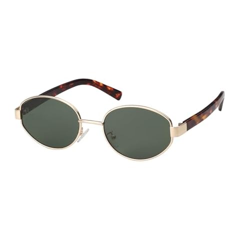 JOOX Retro Oval Sunglasses for Women Men Designer Sun Glasses Classic Shades UV400 Protection Cover