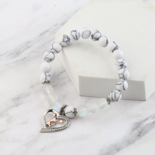 Image of FUSTMW Cheerleader Necklace Bracelet Cheerleading Gift Cheerleader Gift for Her Cheer Gifts Cheerleading Coach Gifts