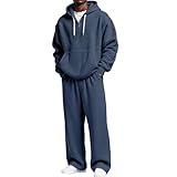 Mens Sweatsuits, Sweat Set, Tracksuit, Mens Track Suits 2 Piece Set Hoodie and Sweatpants Casual Athletic Jogging Suit Drawstring Running Gym Sweat Suits Navy 4XL