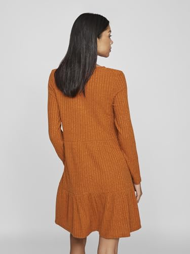 Vila Vielita L/S Short Dress Robe, Citrouille, L Femmes – vue 3