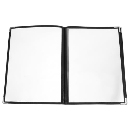 SOLUSTRE Bar Restaurant Folder Pvc Menu Holder 3 Pages 6 Sides Menu Book Protective