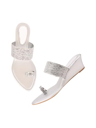 Image of SilverArrow Fashionable Stylish Ethnic Heel Sandal Wedges Sandal Sandal For Womens And Girls