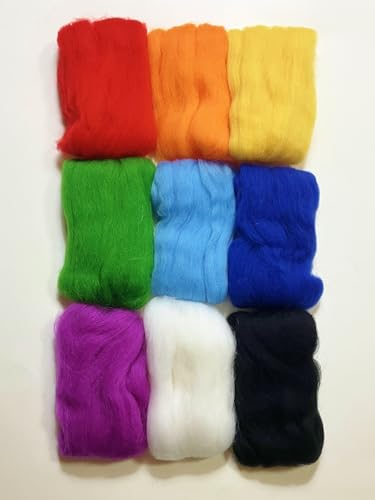 Morezmore M01907 100% Wool Roving Merino for Needle Felting 9