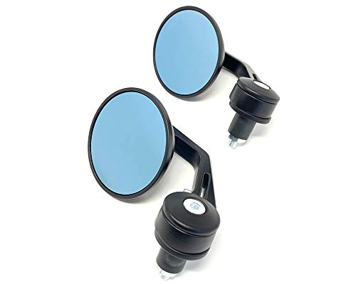 Rétroviseur de guidon moto en métal 22mm embout café racer