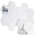 AUSLET 18 Pack Hexagon Acoustic Panels, 12" x 10" x 0.4" High-Density Soundproof Wall Panels, Self-Adhesive Acoustic Wall Panels for Studio, Home, Office, White