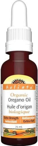 Holista Oregano Oil Liquid, 25 mL, Extra Strength and Organic, Antioxidant for the Maintenance of Good Health