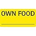 Own Food - Veterinary Label / Stickers, 500 labels per roll, 1 roll per package