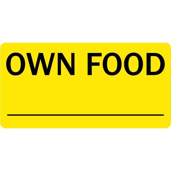 LabelValue.com | Own Food - Veterinary Stickers | 500 labels per roll, 1 roll per package