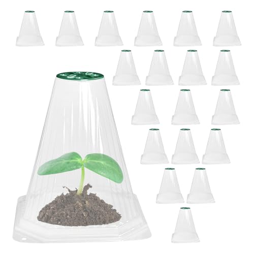 Cloche de jardín, cloches de jardín para plantas,20X Cubiertas de protección de plantas para jardín | Cubiertas de protección reutilizables para viveros al aire libre Greenhouses Flor de vegetales