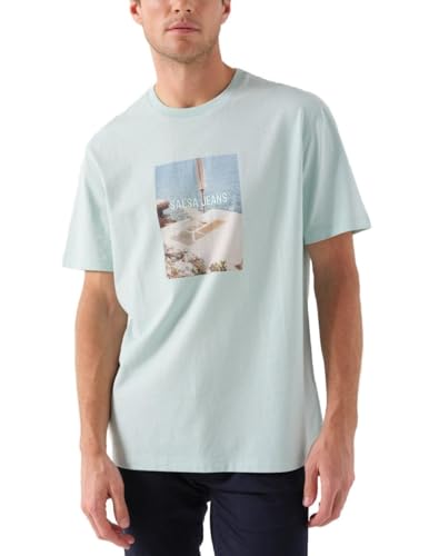 T-shirt bleu turquoise léger et confortable contre la chaleur homme