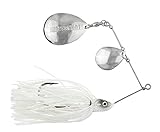 Lunkerhunt Spinnerbait for Bass Fishing, Emits High Vibration | Freshwater Spinning Fishing Lure | Impact Ignite - Willow Leaf Spinnerbait (Ghost)