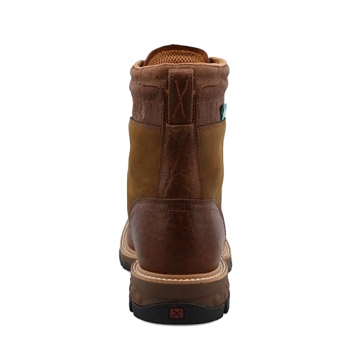 Twisted X Men's 8" CellStretch Lacer - Casual Western Boots for Men, Distressed Saddle & Cognac - Waterproof3