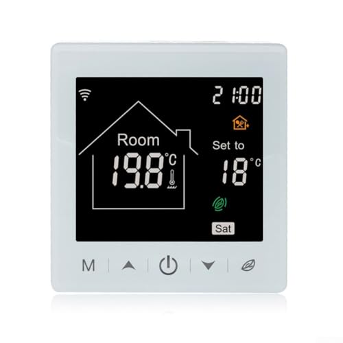 Programable para Tuya WiFi Termostato inteligente para el hogar Soluciones de calefacción de piso eléctrico (blanco)