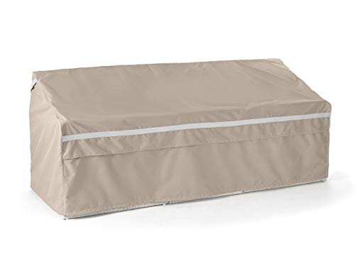 Covermates Adirondack Bench - Premium Polyester, Weather Resistant, Drawcord Hem, Seating and Chair Covers, 76W x 36D x 36H, Clay