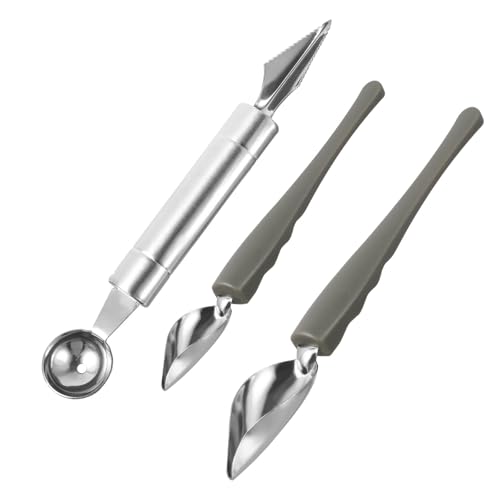 BESPORTBLE 3 piezas Cucharas de Salsa de Acero Inoxidable para Repostería Decoración Precisa de Pasteles y Frutas Mango Ergonómico Antióxido para Buffet y Eventos