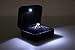 Omeet Velvet Metal Glossy with LED Jewelry Gift Box for Proposal, Engagement, Wedding - Easy to fit into Your Pocket or Handbag