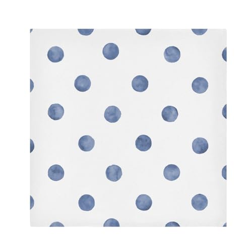Set de 6 Servilletas de Tela Azul Marino con Lunares miniatura 1