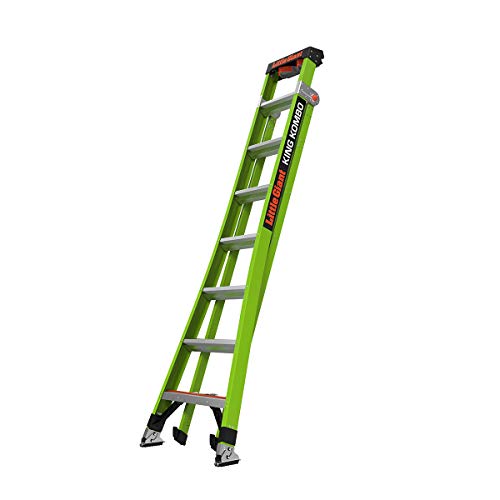 Little Giant Ladders, King Kombo, Technical, 8 Ft. A Frame, 14 Ft. Extension, Ground Cue, V-bar, Sure Set Feet, Fiberglass, Type 1AA, 375 lbs weight rating, (13814-074)