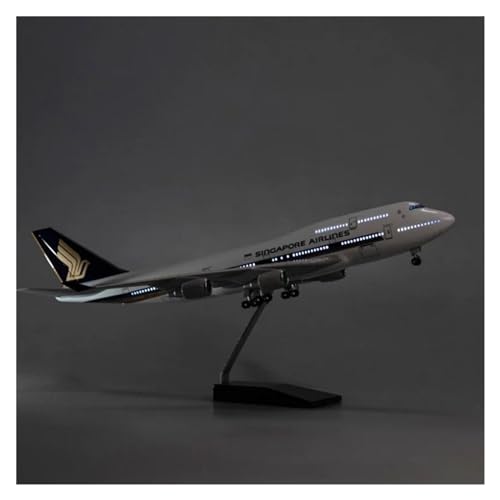 Modelo de avión B747 Singapore Airlines de resina escala 1:160 juguete de colección vintage