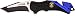 Tac-Force nóż outdoorowy czarny/niebieski Police II, TF-640PD