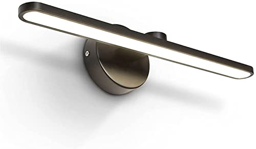WDSOPK Lámpara De Espejo Led para Baño, Lámpara De Tocador para Baño, Iluminación De Maquillaje De 14 W, Luces Frontales De Espejo Modernas, Apliques De Tocador sobre Gabinete C（Black 4000K）