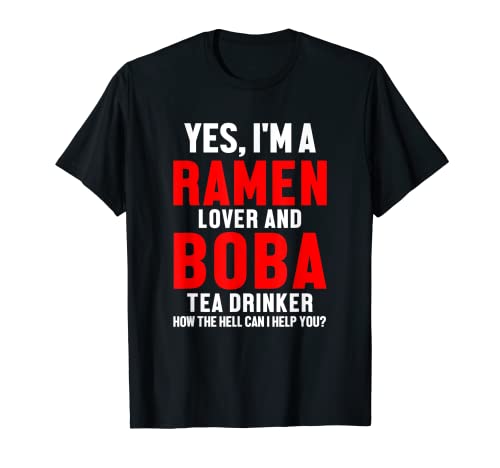 Boba Tea Ramen Cute Kawaii Bubble Milk Tea T-Shirt