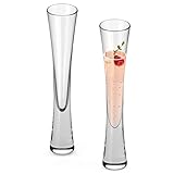 NUTRIUPS Champagne Flutes 5oz, Hand Blown Champagne Glasses, Set of 2 Clear Crystal Glass Prosecco Glasses for Wedding Anniversary