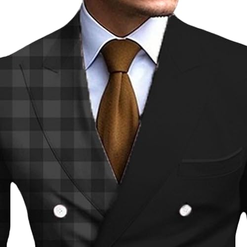 Men Slim Fit Tuxedo Suit Double Breasted Suits for Men Wedding Prom Match Color Groom Tux Tuxedo Blazer2