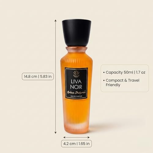 Image of Saba Liva Noir Perfume 50ml for Women | Long Lasting Floral Eau De Parfum | Lavender, Vanilla & Soft Musk Notes | Premium Fragrance for Daily Wear, Office, Parties & Gifting