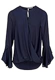 Ashley Brooke Exklusiv, Farbe Moderne Designer-Bluse m. Volants, Farbe Marine, Göße 34