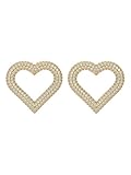 Ted Baker London Hartia Statement Crystal Heart Stud Earrings For Women (Gold)