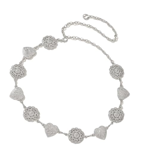 Stylish Waist Belt Stylish Flower Heart Waist Chain Belt Elaborate Chain Belly Chain for Dress Cowgirl Belt Waist Chain