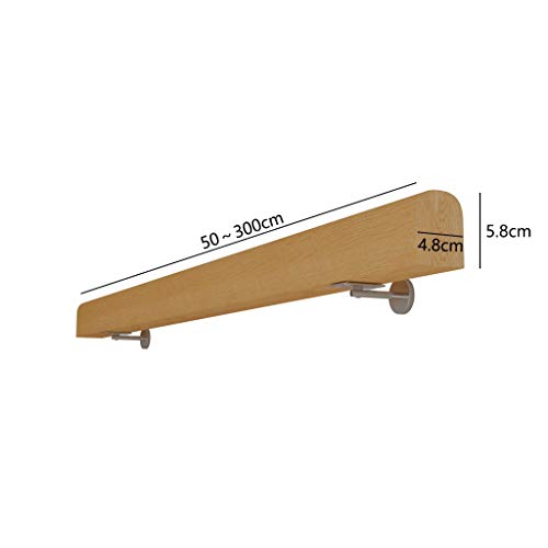 Main courante bois massif contre le mur escalier interior barre de support