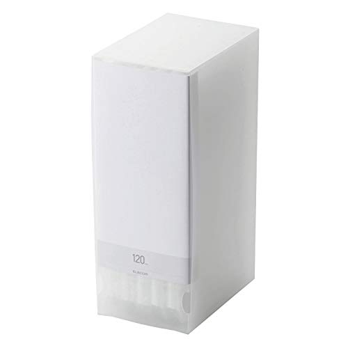 ELECOM Non-Woven Fabric Media File and Clear Case for CD and DVD 120 Disks Storing/Clear/CCD-FS120CR
