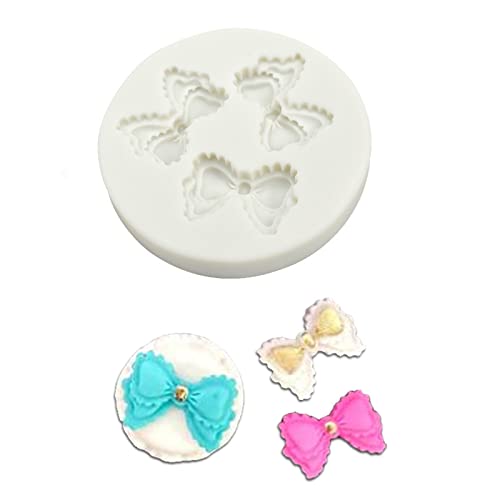 Molde de silicona para fondant con forma de lazo miniatura 6