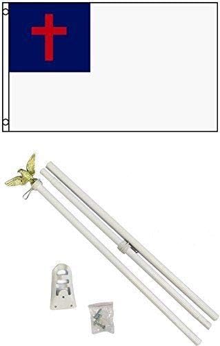 3x5 CHRISTIAN Flag w/ 6' Outdoor Pole Kit