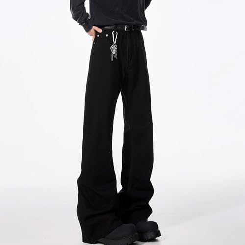 Mens Relaxed Bootcut Jeans Causal Straight Leg Bell Bottom Jeans Vintage Stretch Slim Fit Flared Denim Pants2