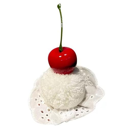 Pince à cheveux en forme de gâteau aux fruits crémeux - Barrettes en peluche - Fermoir pratique en alliage - Pour filles et femmes - Antidérapantes - Pince à cheveux en forme de gâteau à la crème