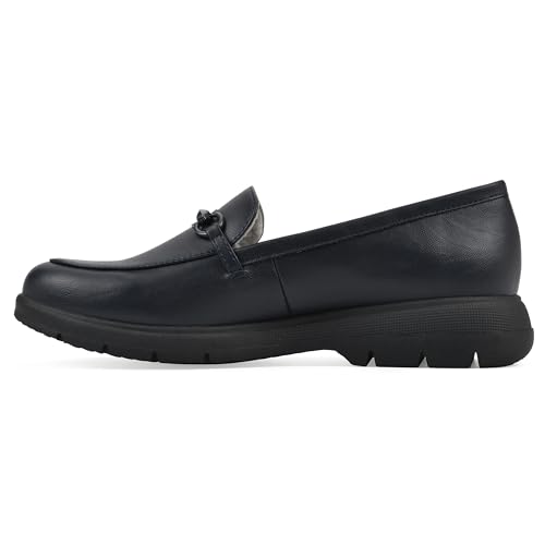 Image of CLIFFS BY WHITE MOUNTAIN Women's Flow Cushioned Lug Sole Loafer Flat