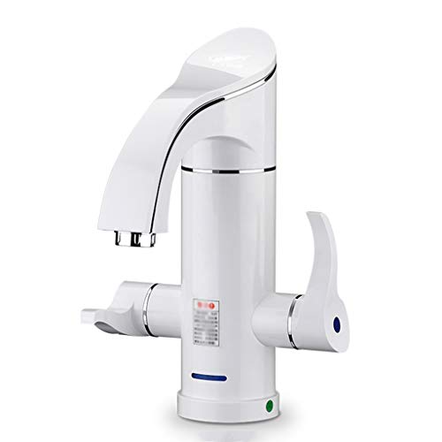 Waschraumarmaturen Instant Warmwasserhahn, 220V heißer Wasserhahn 360 ° drehbarer Wasserhahn sofortiger elektrischer Wasserhahn Küche Geschwindigkeit Wasserhahn Haushaltswasser-Warmwasserbereiter Dopp Cover