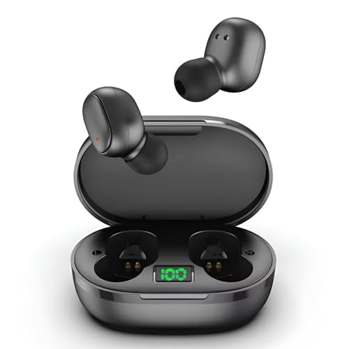 Image of VEROX Wireless TWS Buds Mini Earbuds 25hrs Playtime with ENC Bluetooth 5.3, Deep Bass, Touch Control, Voice Assistant & Fast Charging - Black