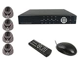 Neuf High-Tech Place Kit enregistreur vidéo numérique 4 canaux intégré (1/3 Sony CCD, 650TVL, 24 x LED IR, Objectif 6 mm, Distance IR: 25 m, H.264 (8204EV + 622A)