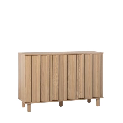 Aparador Otto de Madera Natural, Dimensiones 120 cm x 80 cm, Diseño Minimalista, Almacenaje Elegante y Funcional, Ideal para Decoración Moderna y Acogedora