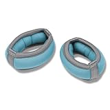 DRUNA Brazaletes Lastrados de Neopreno INDIGO, Set de 2 unidades, Pesas para muñecas, ErgonométricoS (Azul Claro, 2 * 0,3 Kg)