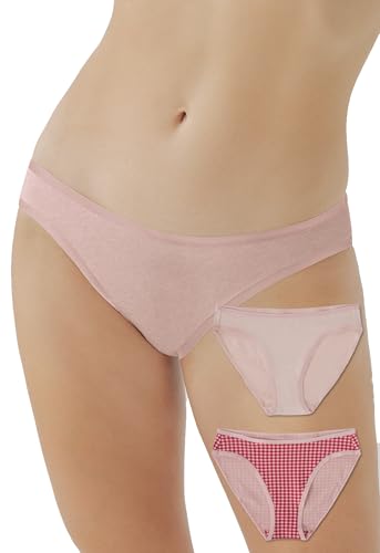 Image of Pact Women's Organic Cotton Bikini Underwear, Classic Fit Panties with High Cut Leg