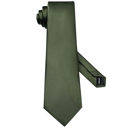 Image of Hi-Tie 5Pcs Mens Solid Color Silk Tie Satin Pretied Bowtie Lapel Pin for Men Handkerchief Cufflink Wedding Gift Box