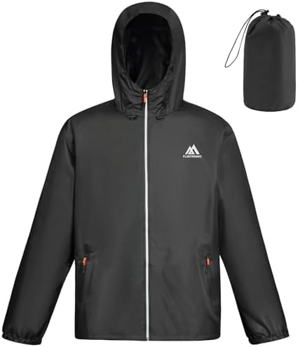 33,000ft Waterdichte opvouwbare regenjas met capuchon voor dames, lichtgewicht, ademende windbreaker, fietsjack voor vrouwen, fiets-, sport-, outdoorjas, XS