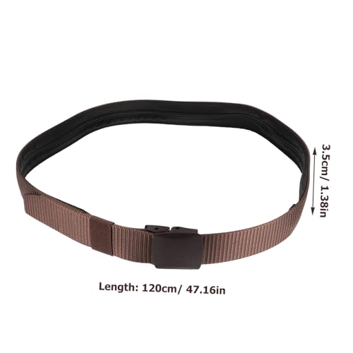 TOYANDONA Travel Belt with Hidden Money Pocket for Men Theft Cash Security Belt Comfortable and Breathable Waist Pack for Travel and Outdoor Activities2