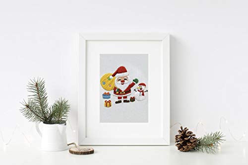 Nuberlic Embroidery Kit Christmas Cross Stitch Kits For Beginners With Santa Claus Pattern Adult Crafts Kit For Xmas Gift #TOP5