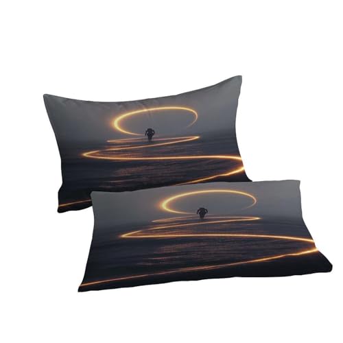Housse de couette gothique 260x220cm parure grand lit infroissable